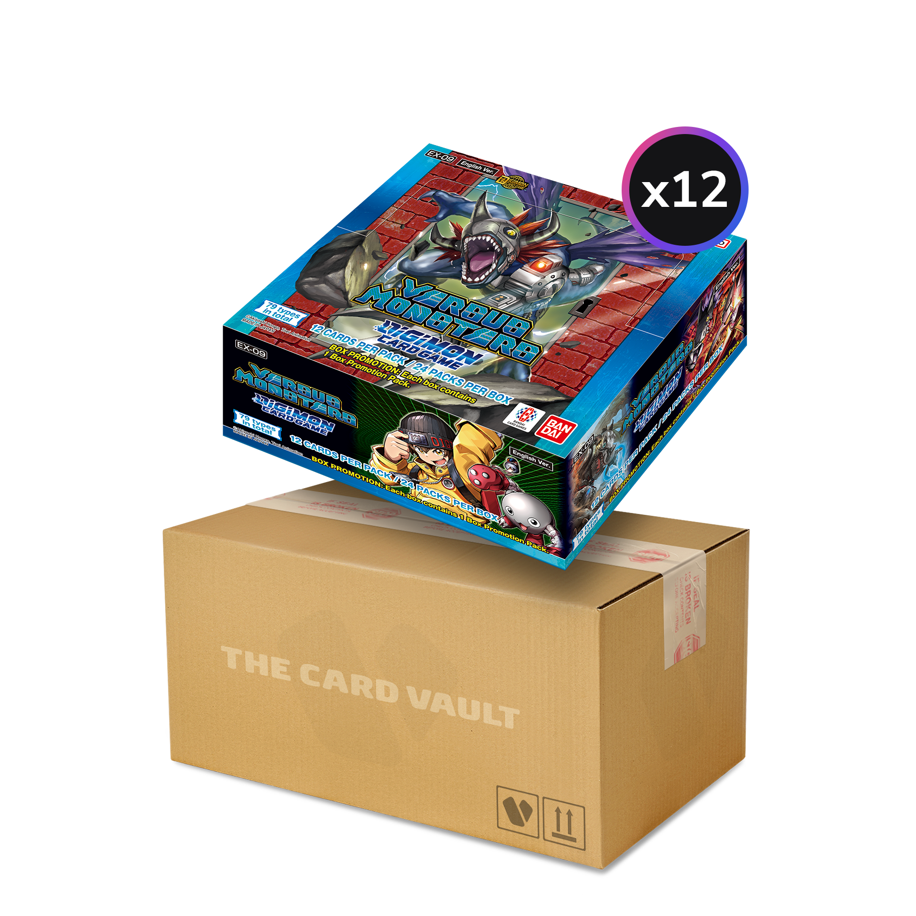 Digimon Card Game EX09 Display Case - 12x Booster Boxes - Versus Monsters